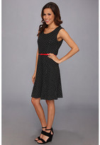 Thumbnail for your product : Anne Klein Polka Dot Ponte Flare Dress