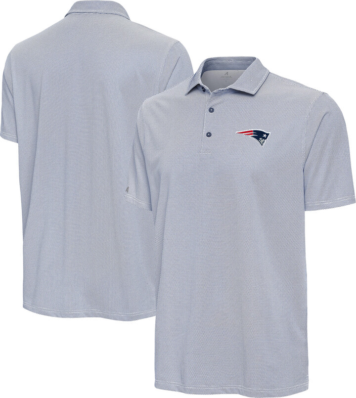Men's Antigua Navy/White New England Patriots Pave Polo