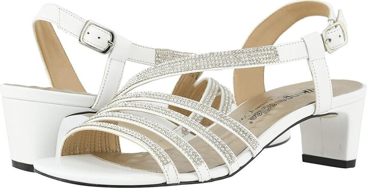 Walking Cradles Women's Lettie Sandal 9.5 White Leather Adjustable Buckle KHD2083