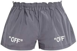 Off-White Logo-print cotton-blend running shorts
