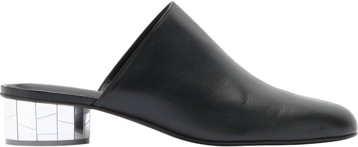 Ferragamo Women's Floy 30 Mirror Heel Mule In Black