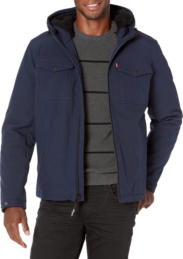 Levi's Men's Soft Shell Two Pocket Sherpa Lined Hooded Trucker Jacket ShopStyle