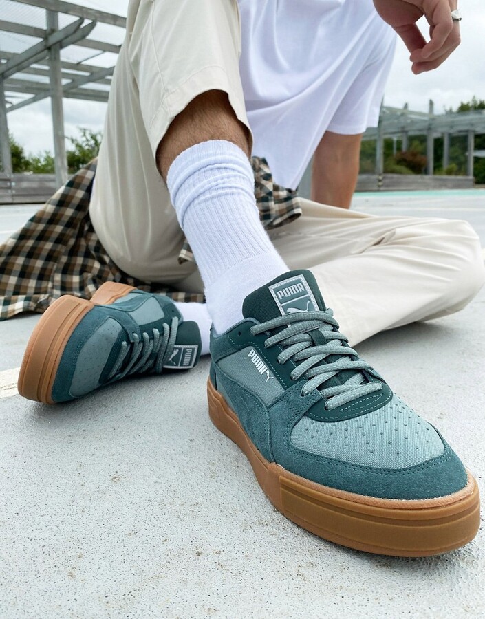 bestemt Traktor Afledning Puma CA Pro suede trainers in dark green with gum sole - exclusive to ASOS  - ShopStyle
