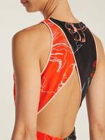 Thumbnail for your product : Diane von Furstenberg Sleeveless Open Back Floral Print Silk Dress - Womens - Orange Print