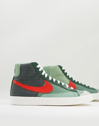 Nike Blazer Mid '77 Patch sneakers in dutch green - ShopStyle Trainers \u0026  Athletic Shoes