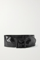 Thumbnail for your product : Saint Laurent Glossed Textured-leather Waist Belt - Black