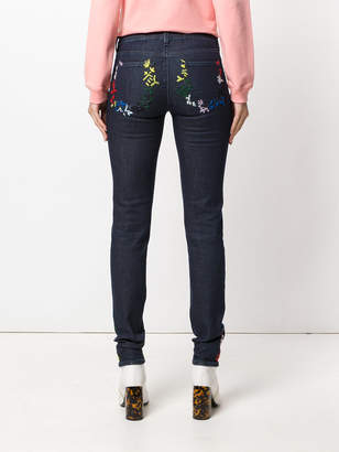 Love Moschino embroidered stitching skinny jeans