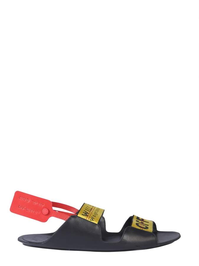 off white industrial sandals