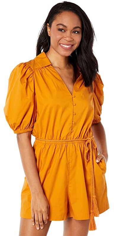 BCBGMAXAZRIA Synthetic Angella Layered-back Romper in Green Womens Clothing Jumpsuits and rompers Playsuits 