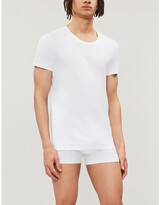 Thumbnail for your product : Hanro ens White Cotton Superior Cotton-blend T-shirt