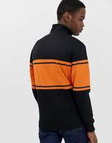 Thumbnail for your product : Ellesse Panel Logo Sweatshirt With 1/4 Zip In Black