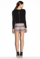 Thumbnail for your product : Milly Leather Trim Short