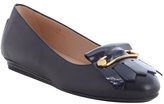 Thumbnail for your product : Tod's navy leather tassel detail flats