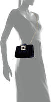 Thumbnail for your product : Roger Vivier Soft Flowers Embellished Velvet Clutch Bag