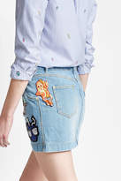 Thumbnail for your product : Kenzo Denim Mini Skirt with Patches