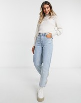 Thumbnail for your product : Morgan long-sleeved top with lace detail in white