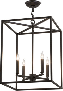 Meyda Lighting Kitzi Box 4-Light Candle Style Rectangle / Square Chandelier