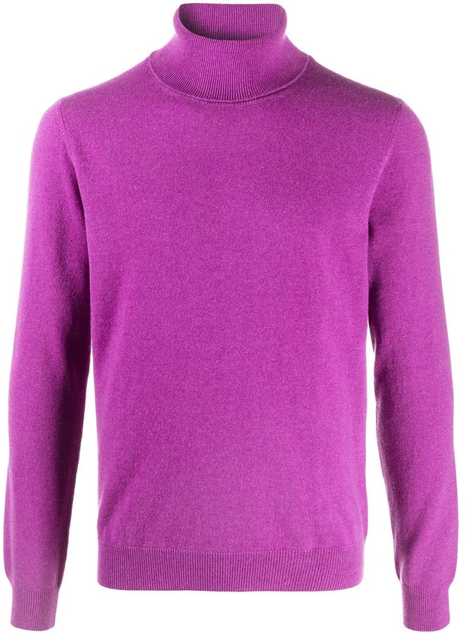 purple knitwear