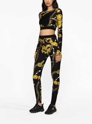 Versace Jeans Couture Logo Couture-print crop top