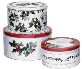 Portmeirion Holly And The Ivy Set Of 3 Cake Tins