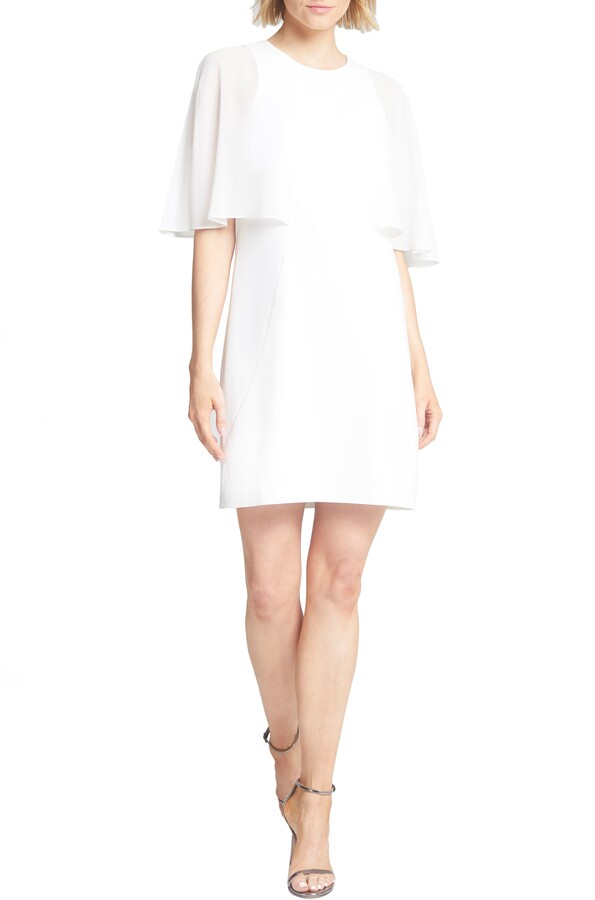 cape sleeve cocktail dress