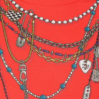 Little Marc Jacobs Little Marc JacobsGirls Red Necklace Print Dress