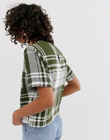 Thumbnail for your product : ASOS multi check woven t-shirt