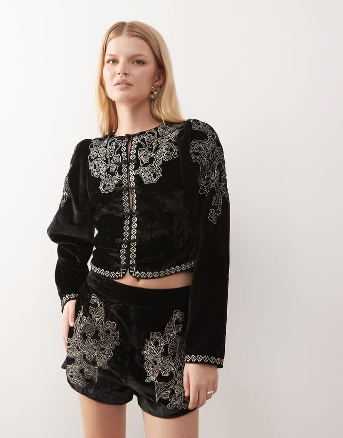 Black Velvet Miss Selfridge Velvet Blazer Miss Selfridge