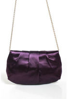 Thumbnail for your product : Henri Bendel NWOT Dark Purple Satin Magnetic Button Closure Small Clutch Handbag