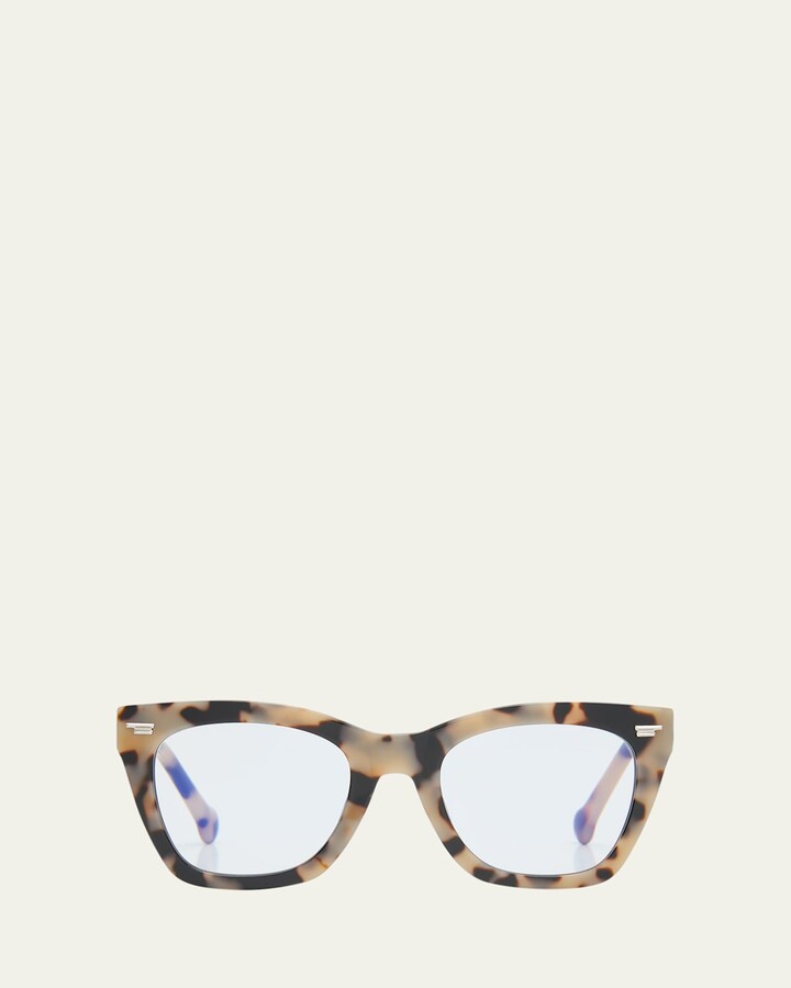 Colors In Optics CXB130 Oat Blue Blocking Acetate Rectangle Glasses
