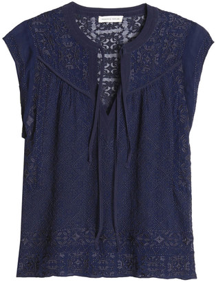 Rebecca Taylor Sleeveless Ada Embroidered Top