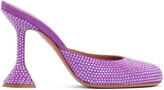 Thumbnail for your product : Amina Muaddi Purple Emili Slipper Heels