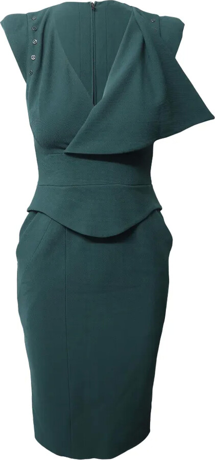 Antonio Berardi Vintage Peplum Midi Dress