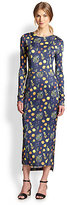 Thumbnail for your product : Suno Fruit-Print Satin Midi Dress