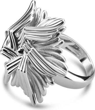 Bellus Domina - White Gold Plated Sea Flower Ring