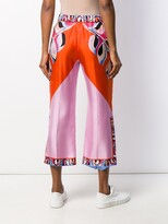 Thumbnail for your product : Emilio Pucci Patterned Wide-Leg Cropped Trousers