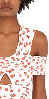 Thumbnail for your product : Self-Portrait Draped Floral Print One Piece Swimsuit