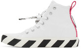 Thumbnail for your product : Off-White White & Black Vulcanized Mid-Top Sneakers