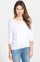 Thumbnail for your product : Eileen Fisher Organic Linen Ballet Neck Wedge Top
