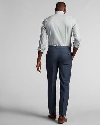 Express Slim Blue Performance Stretch Wool-Blend Suit Pant