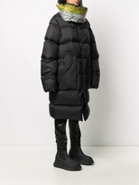 Thumbnail for your product : Rick Owens Oversized Abstract Print Puffer Coat