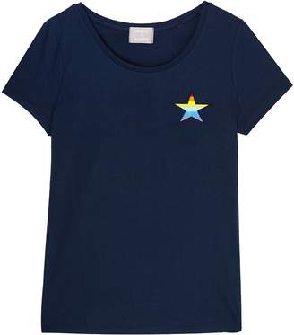 Orwell + Austen Cashmere - Rainbow Star T-shirt Navy