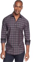 Thumbnail for your product : Alfani BLACK Big and Tall Clay Checked Shirt