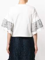 Thumbnail for your product : See by Chloe stitched-sleeve T-shirt