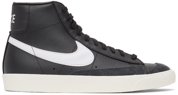 nike blazer mid black leather