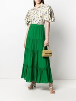 Thumbnail for your product : Kiton Tiered Silk Maxi Skirt