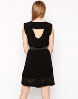 Thumbnail for your product : A Question Of Warehouse Asymmetric Lace Trim Dress