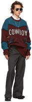 Thumbnail for your product : DSQUARED2 Burgundy and Blue Cowboy Sweater