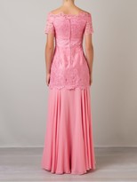 Thumbnail for your product : Martha Medeiros off the shoulder lace Patricia gown