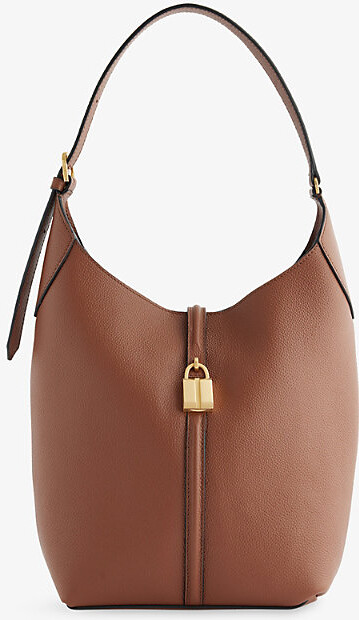 DeMellier Womens Tan The Siena Grained Leather Bucket Bag